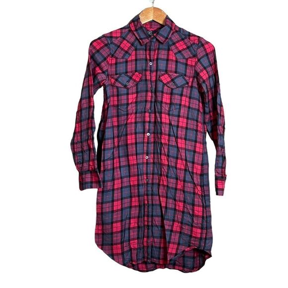 Gap western plaid belted shirt dress. Size small - Picture 4 of 11